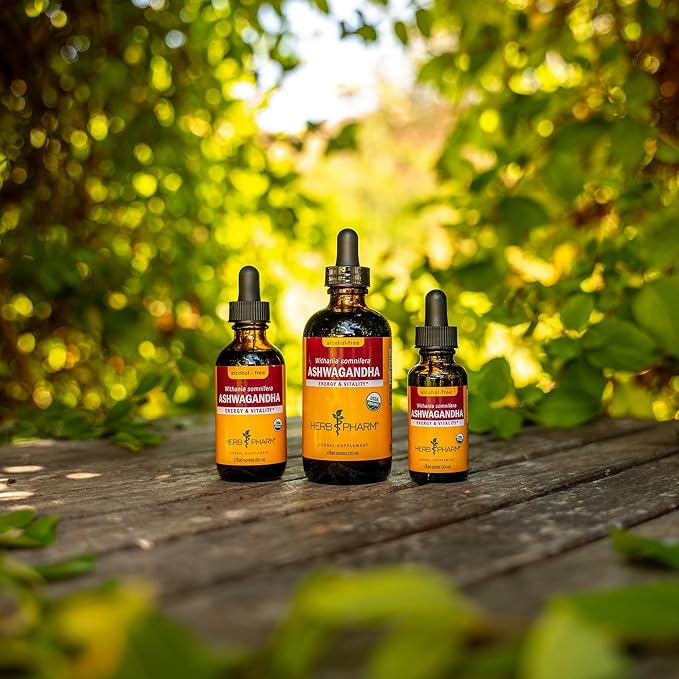 USDA Organic Ashwagandha Supplement for Stress Relief & Calm Energy*: Vegan Adaptogen Drops, Non-GMO Ashwagandha Extract, Alcohol-Free, 4 Oz | Up to 3 Months Supply