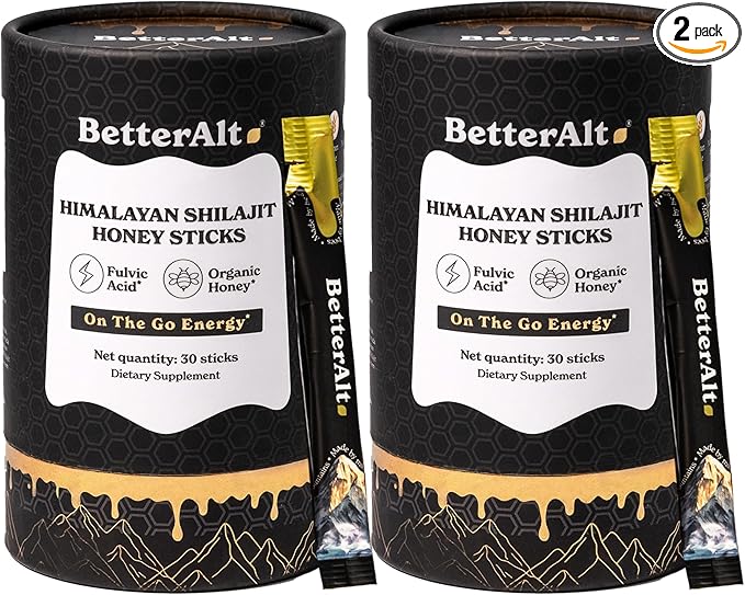 Pure Himalayan Shilajit Sticks with Organic Honey, Saffron | Easy to Consume Shilajit| Energy Boost & Immune Support, 85+ Trace Minerals, 75%+ Fulvic Acid (Pack of 2)