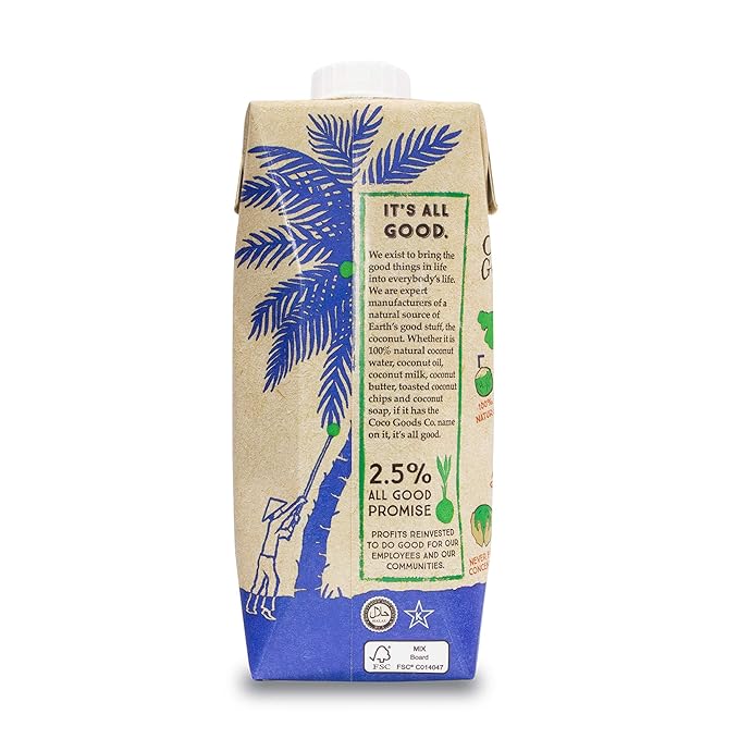 CocoGoodsCo Vietnam Single-Origin 100% Natural Coconut Water, Non-GMO, Never from Concentrate (16.9 fl. oz, 12 pack)