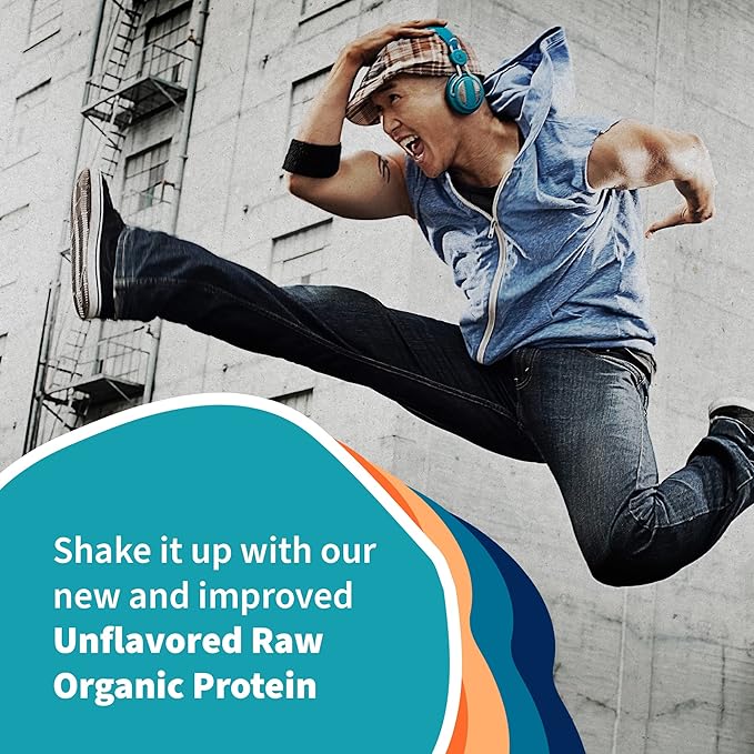 Garden of Life Protein Powder, Vegan Protein Powder, BCAA, Probiotics & Digestive Enzymes, Gluten & Lactose Free, Unflavored, 20 Servings