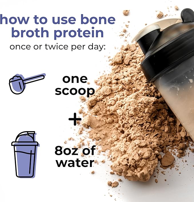 Beef Bone Broth Protein Powder - Purified Collagen Powder with 9 Amino Acids for Muscle and Skin Health - Rich Chocolate Flavor for a Tasty and Nutritious Experience