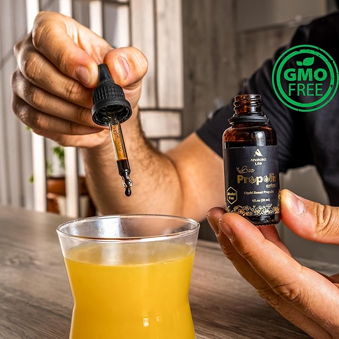 Propolis Extract (30 mL) and Natural Sweet Orange Essential Oil (20 mL) Bundle - Immune System Booster and Aromatherapy Duo - Alcohol-Free, High Potency, Non-GMO, Candle Making