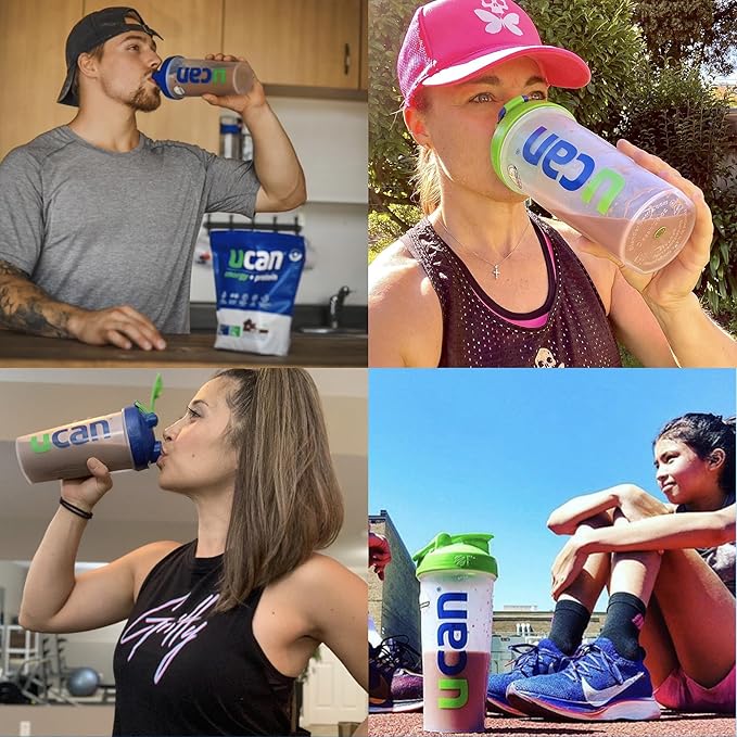 UCAN Energy + Whey Protein Powder - 19g Per Serving with Amino Acids EAAs & BCCAs - Keto, No Added Sugar, Gluten-Free - Cookies & Cream - 12 Servings