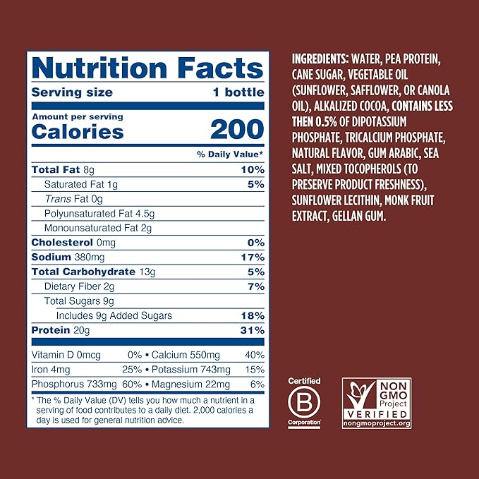 Ripple 12 oz Protein Shakes (12 Fl Oz (Pack of 12), Variety Pack (Chocolate and Vanilla))