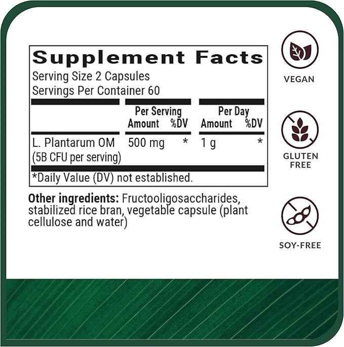 BiOptimizers Probiotic Breakthrough – Lactobacillus Plantarum OM Probiotics & Prebiotics Health Supplement for Gut, Digestive & Immune Support Probiotics for Women Men Elderly– 120 Vegan Capsules