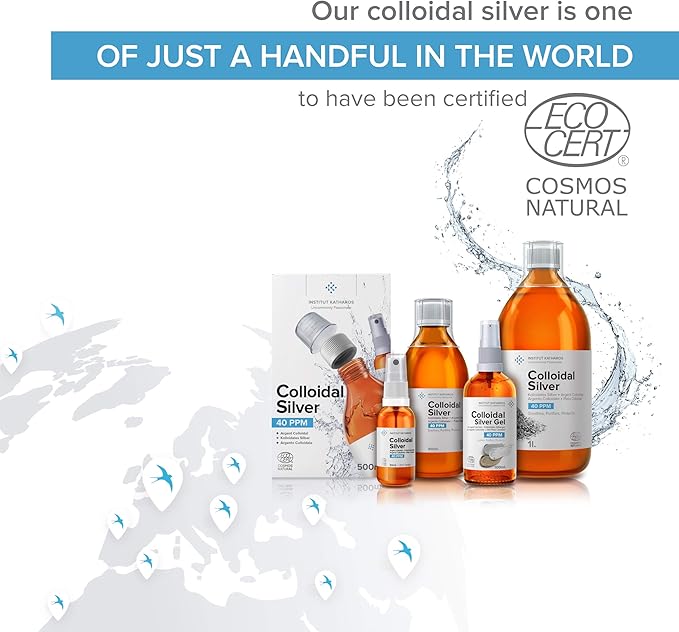 Colloidal Silver Liquid 10 fl oz & Spray to Fill ● Bioactive Hydrosol Silver Water ● Natural Immune Support Nano Sol Supplement Solution ● Ionic Minerals 40 PPM ● Organic Structured Plata Coloidal