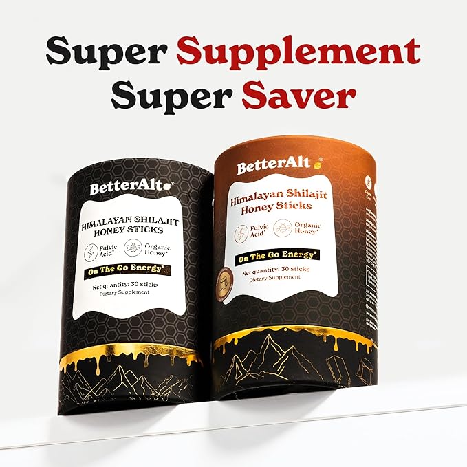 Pure Himalayan Shilajit Sticks with Organic Honey, Saffron | Easy to Consume Shilajit| Energy Boost & Immune Support, 85+ Trace Minerals, 75%+ Fulvic Acid (Pack of 2) Classic + Caramel