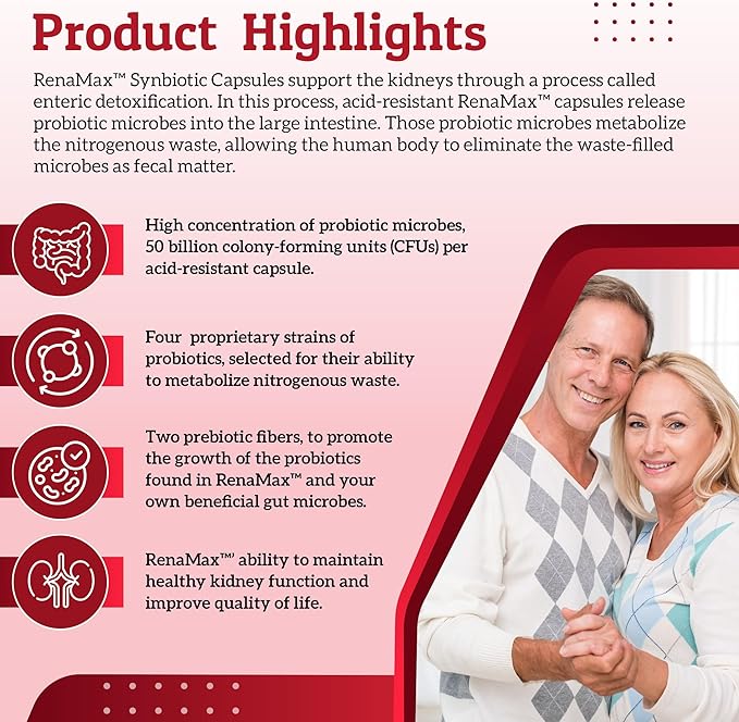 Capsule Kidney Restores & Kidney Care Supplement - Probiotic & Prebiotic Supplement to Support Normal Kidney Function - 50 Billion CFU per Capsule - Made in U.S.A (270 Caps (3 Pack))