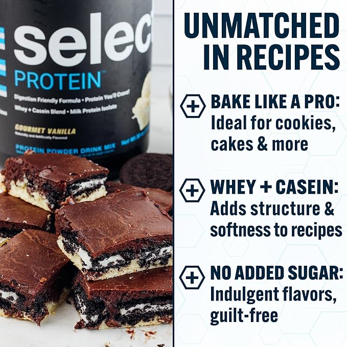 PEScience Select Protein Powder, Whey and Casein Blend, Clean Protein Powder for Women and Men, Low Calorie, Low Carb, Keto Friendly, Gluten Free - Gourmet Vanilla - 27 Servings
