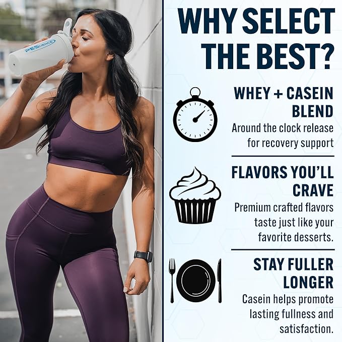 PEScience Select Protein Powder, Whey and Casein Blend, Clean Protein Powder for Women and Men, Low Calorie, Low Carb, Keto Friendly, Gluten Free - Gourmet Vanilla - 27 Servings