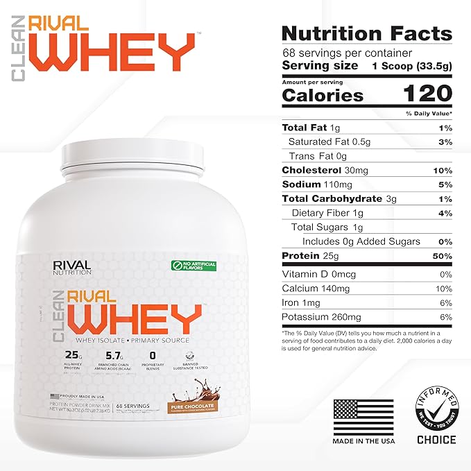 Naturally Flavored Rival Whey - Cookies and Cream - 5lb