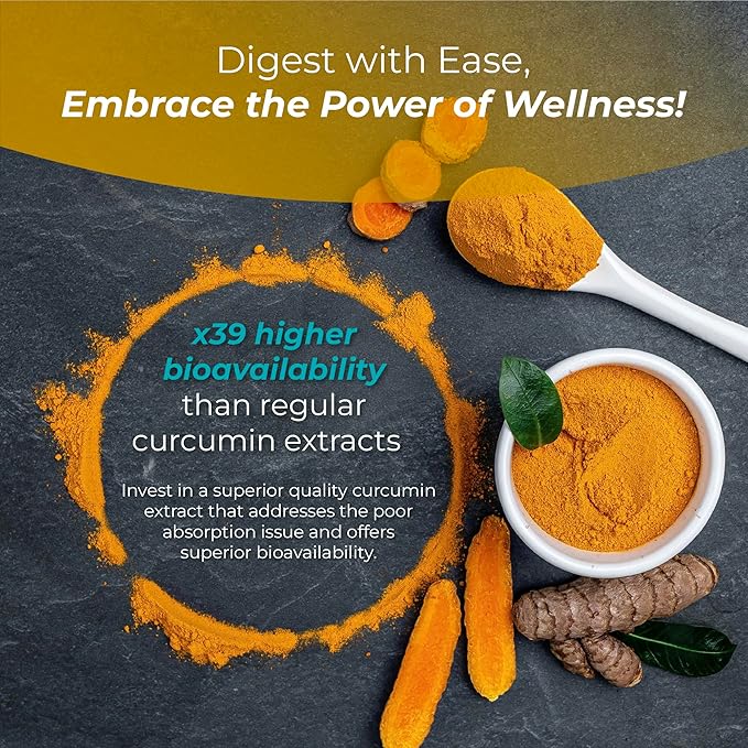 PUREHEALTH RESEARCH Curcumin Extract - High Absorption Turmeric Supplement for Robust Immune Support - Joint Support for Overworked Joints and Muscles - Powered by Curcugen x39 Bioavailable - 1 Bottle