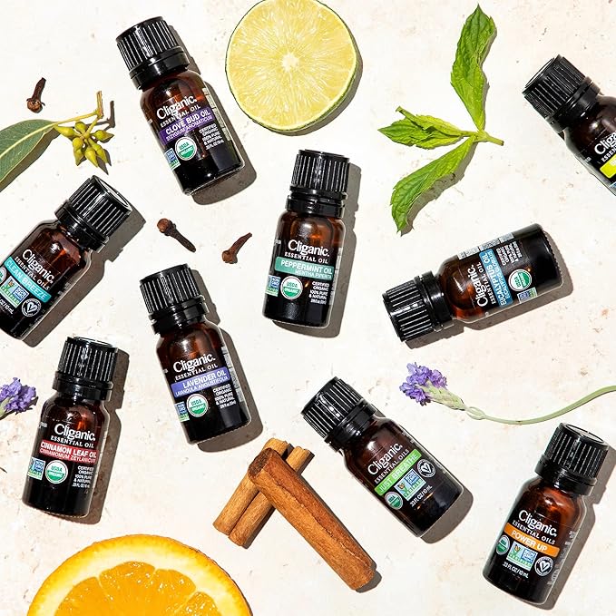 Cliganic Organic Peppermint Essential Oil, 1oz - 100% Pure Natural Undiluted, for Aromatherapy | Non-GMO Verified (Packaging May Vary)