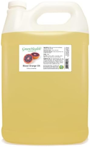 Blood Orange Essential Oil - 128 fl oz (1 Gallon) Plastic Bottle w/Cap - 100% Pure Essential Oil by GreenHealth
