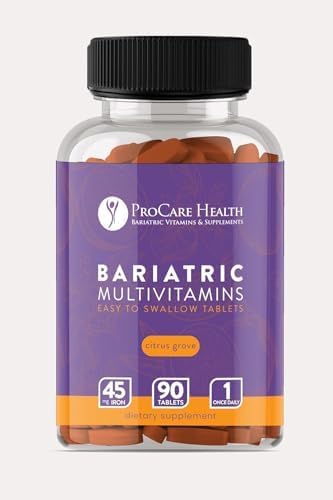 ProCare Health Bariatric Multivitamin with Iron 45mg (90 Easy to Swallow Tablets) - Post Op Bariatric Vitamins for Gastric Bypass Pills for Sleeve Patients, Sustains Recovery & Energy (3 Month Supply)