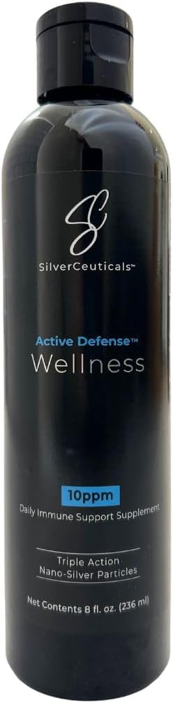 Colloidal Silver w/Nano Technology - 10ppm 8oz - 8X More Effective - Natural Immune Support - Save The Sick Days - Ages 5 & Up - Outperforms Higher PPM Silvers - No Taste & Smell - 3rd Party Tested