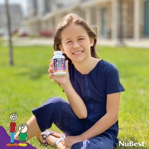 NuBest Tall, Bone Health Supplement - Grow Taller, Strength Increase Formula for Children (5+) & Teens Helps Maximum Bone Health with Calcium, Collagen & Herbs - 6 Pack