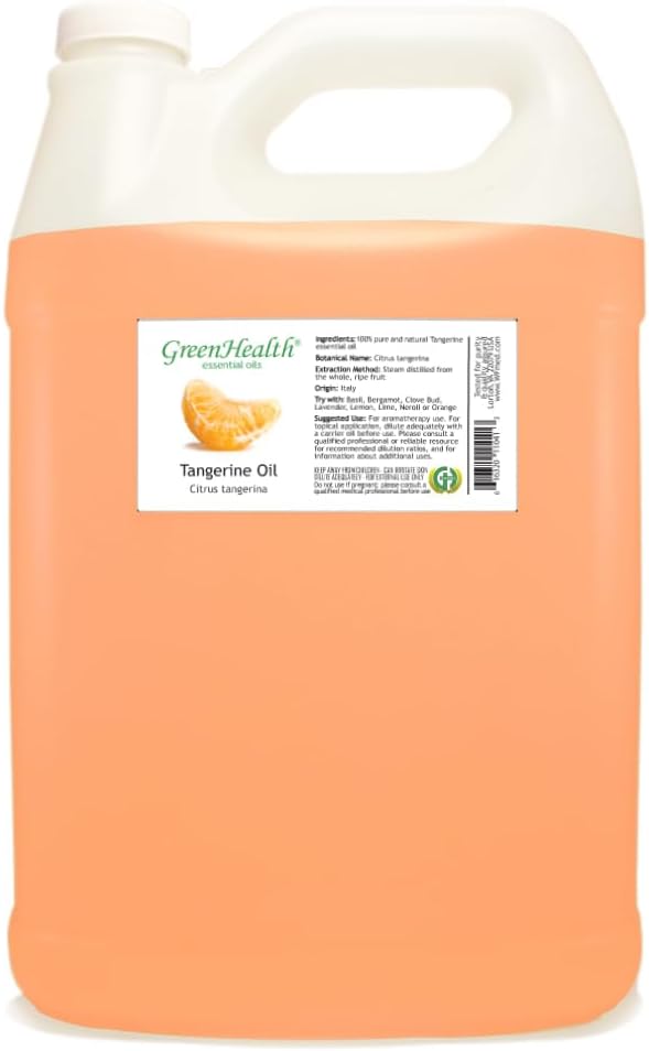 Tangerine Essential Oil - 1 Gallon - Plastic Jug - 100% Pure & Uncut - GreenHealth