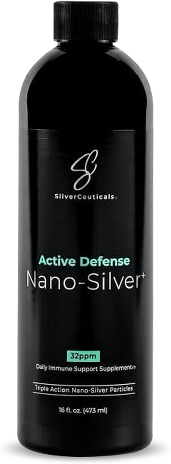 Colloidal Silver w/Nano Technology - 32ppm 16oz - 8X More Effective - Natural Immune Support - Save The Sick Days - Ages 5 & Up - Outperforms Higher PPM Silvers - No Taste & Smell - 3rd Party Tested