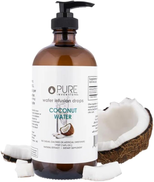 Pure Inventions Coconut Water - Water Infusion Drops - No Sugar, Calories, or Artificial Sweeteners - 500 servings - 16oz Bottle