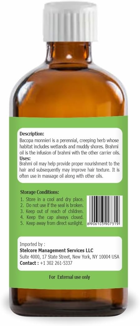 Salvia Brahmi (Bacopa monnieri) Oil - 100ml/3.38Fl Oz