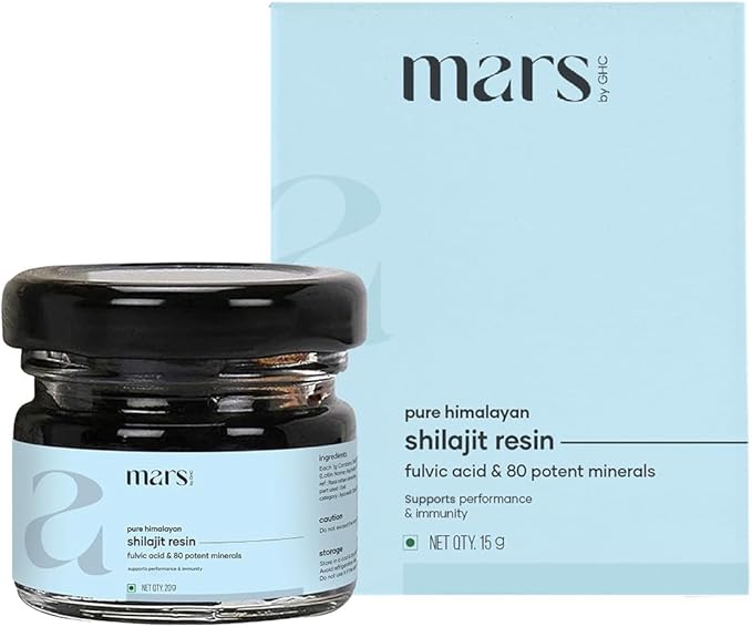 Mars Himalayan Organic Shilajit Resin | Natural Resin Sourced from the Himalayas | Supports Vitality, Energy & Overall Wellness | 45g | Pack of 3