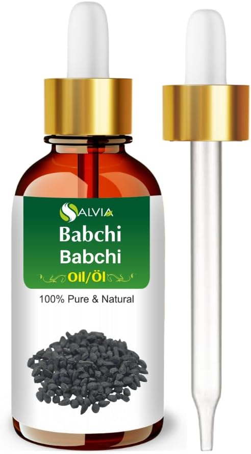 Babchi Oil (Psoralea Corylifolia) 100% Pure & Natural Undiluted Uncut Cold Pressed Carrier Oil | Use for Aromatherapy | Therapeutic Grade (15 ML with Dropper)