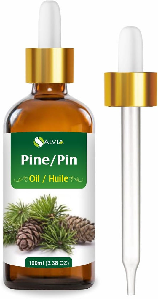 Pine (Pinus Sylvestris) Essential Oil 100% Pure & Natural - Undiluted Uncut Oil - Use for Aromatherapy - Therapeutic Grade - 100ml with Dropper