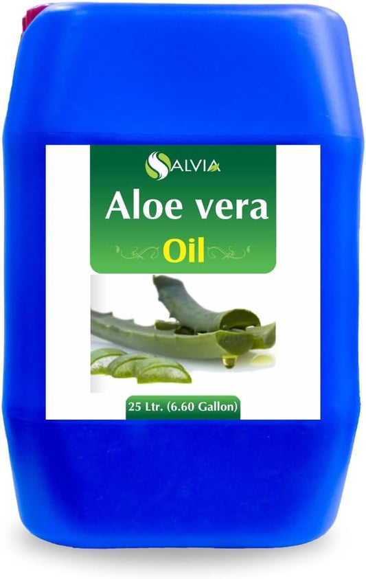 Salvia Aloe Vera Oil (Aloe barbadensis) | Pure & Natural Carrier Oil for Skincare, Hair Care & Massage - 25L/845.35 fl oz