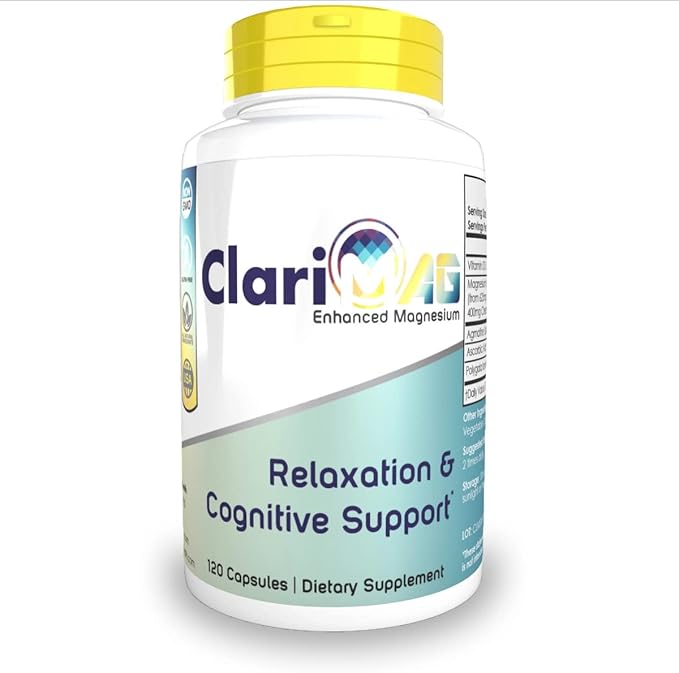 ClariMAG Capsules | Enhanced Magnesium | 120 Count | Relaxation & Cognitive Support | Nootropic Stack