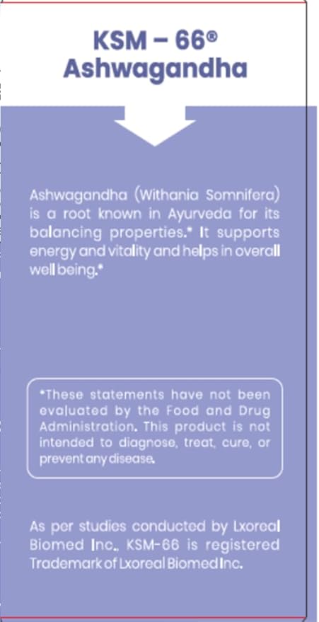 BBETTER Ashwagandha KSM-66 Capsules 500mg | Lab Tested Herbal Supplement | Supports Mental & Physical Well-Being | 120 Vegetarian Capsules