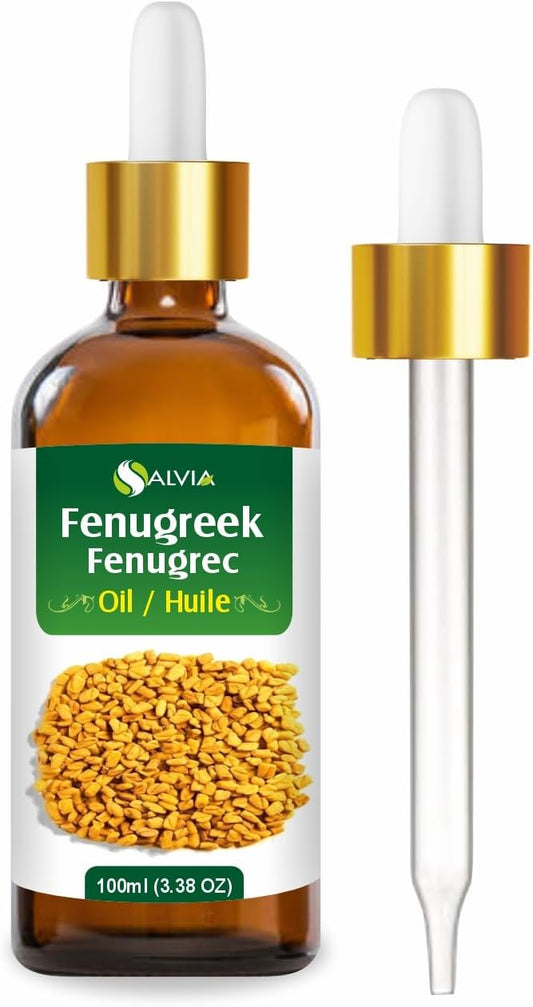 Fenugreek (Trigonella foenum) Essential Oil 100% Pure & Natural Undiluted Uncut Oil - Use for Aromatherapy - Therapeutic Grade - 100 ML with Dropper
