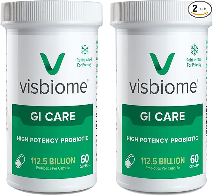 Visbiome® GI Care - High Potency Probiotic - 112.5 Billion CFU Live Probiotics, Original De Simone Formulation, Made in USA, 120 Capsules.