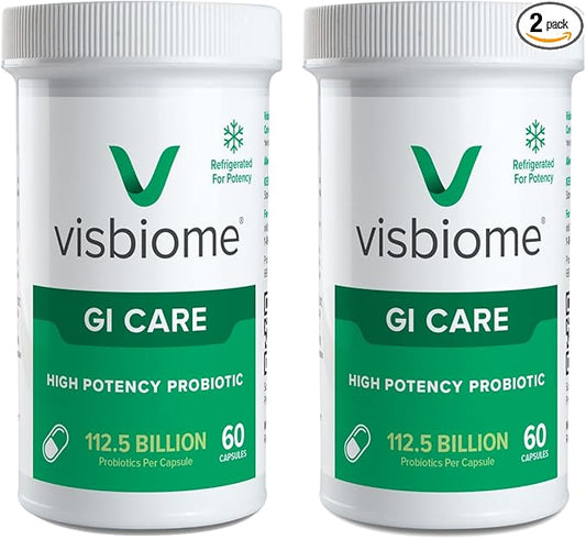 Visbiome® GI Care - High Potency Probiotic - 112.5 Billion CFU Live Probiotics, Original De Simone Formulation, Made in USA, 120 Capsules.