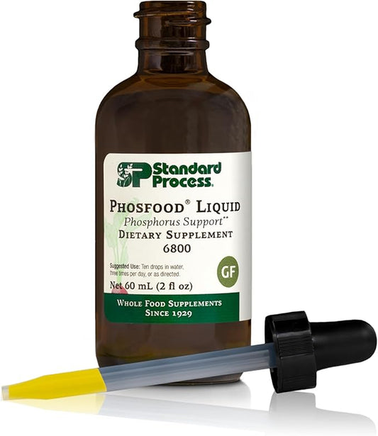 Standard Process Phosfood Liquid - Phosphorus Supplement for Nutritional Balance - Gluten-Free, Vegan & Non-Soy - 60 mL (2 fl oz)