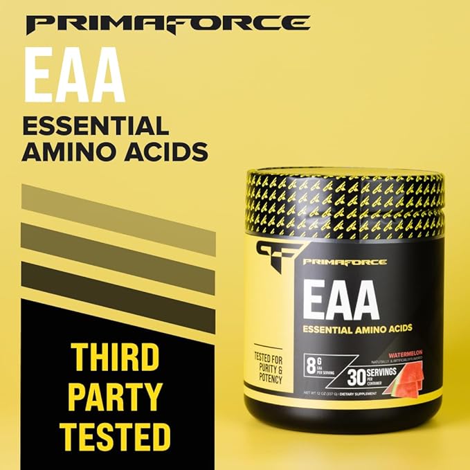 Primaforce EAA Powder (30 Servings) | Essential Amino Acids for Pre/Intra Workout and Recovery - Non-GMO and Gluten Free (Watermelon)