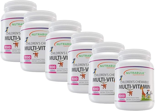 Children’s Chewable Multi-Vitamins - Promoting Kids' Overall Development - USA-Made, May Help to Support Immune, Bone, Brain & Overall Well Being- Vegan & Gluten Free - 6000 Cherry Tablets
