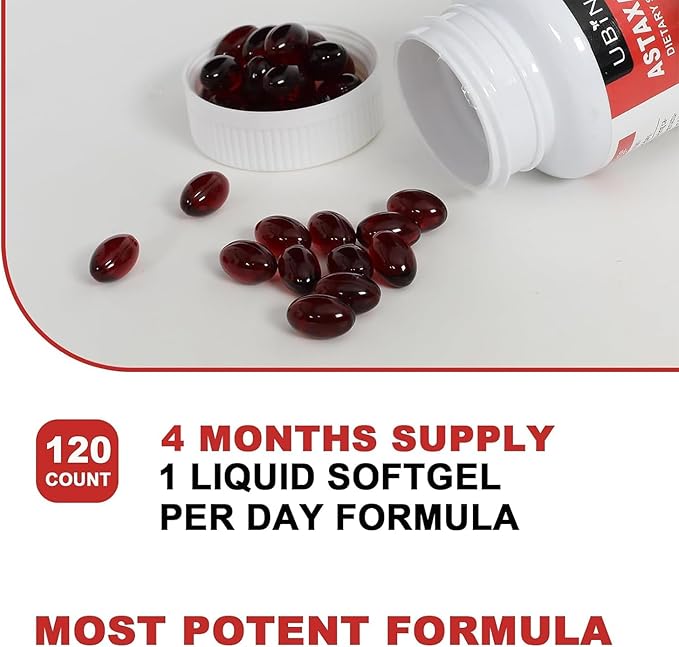 Premium Astaxanthin Supplements 12mg， Softgels 120 Servings, Supports Immune, Skin, Eye & Joint Health-Non-GMO, Gluten-Free, Microalgae Extract Supplement