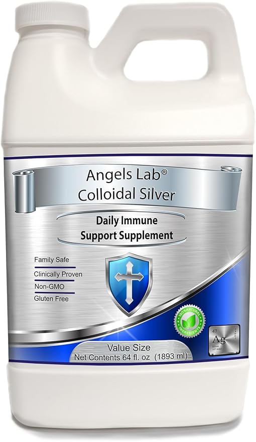 Colloidal Silver Immune Support 10 PPM Nano Liquid (64 fl oz)