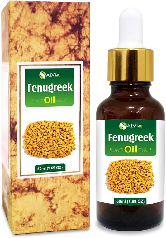 Salvia Fenugreek Essential Oil 100% Pure & Natural Undiluted Uncut Oil - Use for Aromatherapy - Therapeutic Grade - 50 ML with Dropper