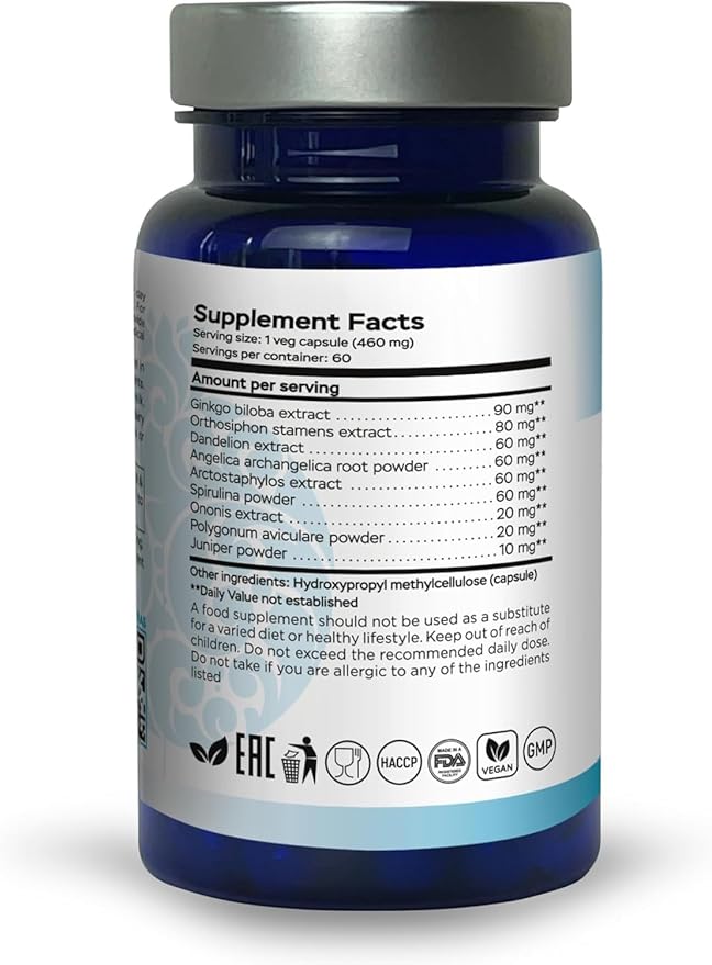 RenActive Kidney Detox Cleanse, Health Supplement for All-Natural Kidney Cleanse, Gut Health and Overall Wellness, 60 Veg Capsules, GMP, (Pack of 3)