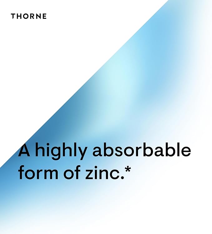 THORNE - Zinc Picolinate 30 mg - Well-Absorbed Zinc Supplement for Growth and Immune Function* - 180 Capsules