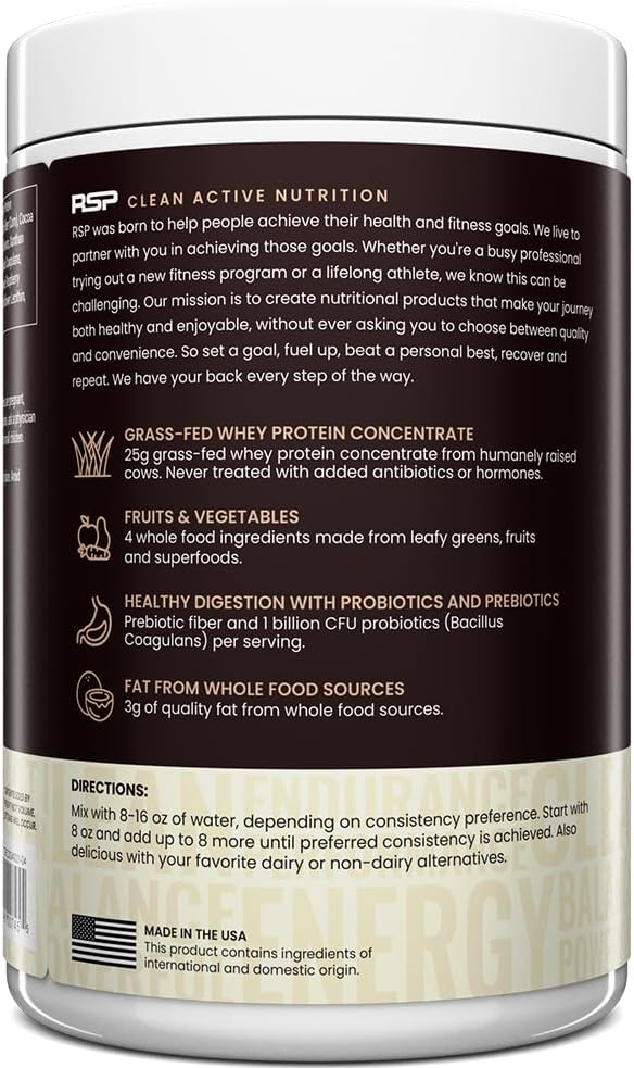 TrueFit Gut Healthy Protein Powder, Grass-Fed Whey Meal Replacement Shake with Prebiotics, Probiotics, & Organic Superfoods, Keto Friendly, Gluten Free
