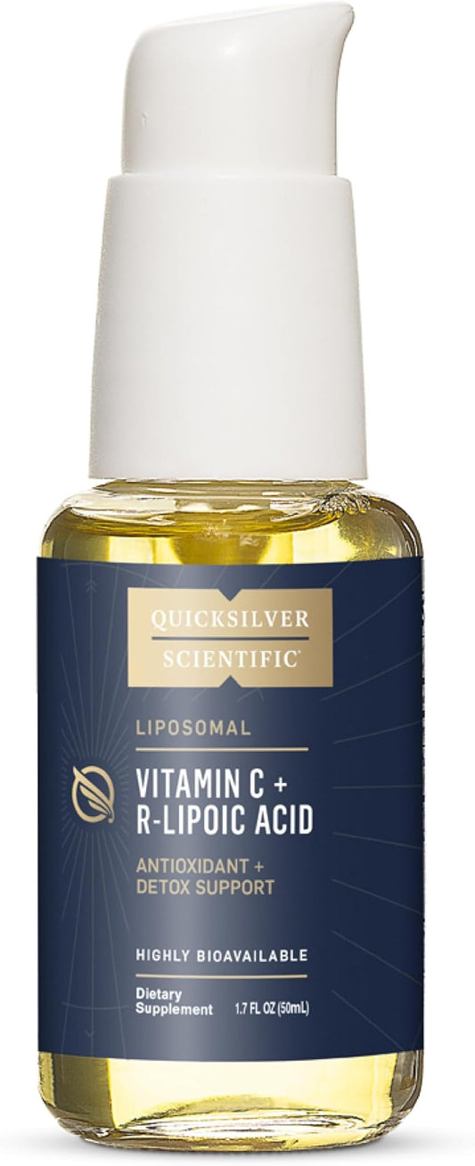 Quicksilver Scientific Vitamin C + R Lipoic Acid - Liposomal Vitamin C with RLA - Antioxidant, Detox & Immune Support Supplement - with Superior Absorption (50 ml)
