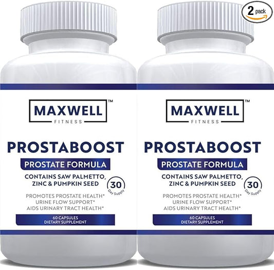 PureProsta Boost Prostate Support Supplement with Saw Palmetto, Zinc, Pumpkin Seed Herbal Blend Promotes Prostate Health, Urine Flow Support, and Urinary Tract Health - 120 Capsules