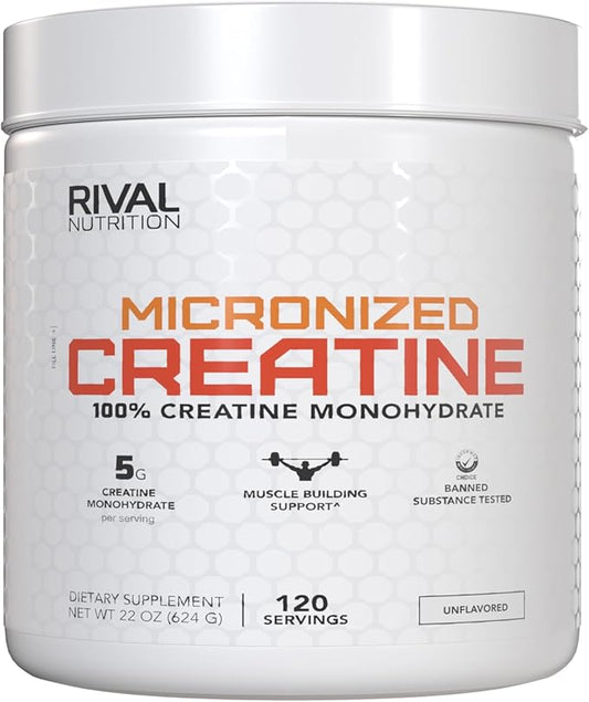 RIVAL NUTRITION Micronized Creatine Monohydrate 624g - 120 Serv.