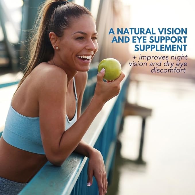 Eye Shield Supplement with Bilberry, Lutein, Zeaxanthin, Astaxanthin, and Beta-Carotene - Supports Dry Eyes, Vision Health, and Night Vision (90 Capsules)