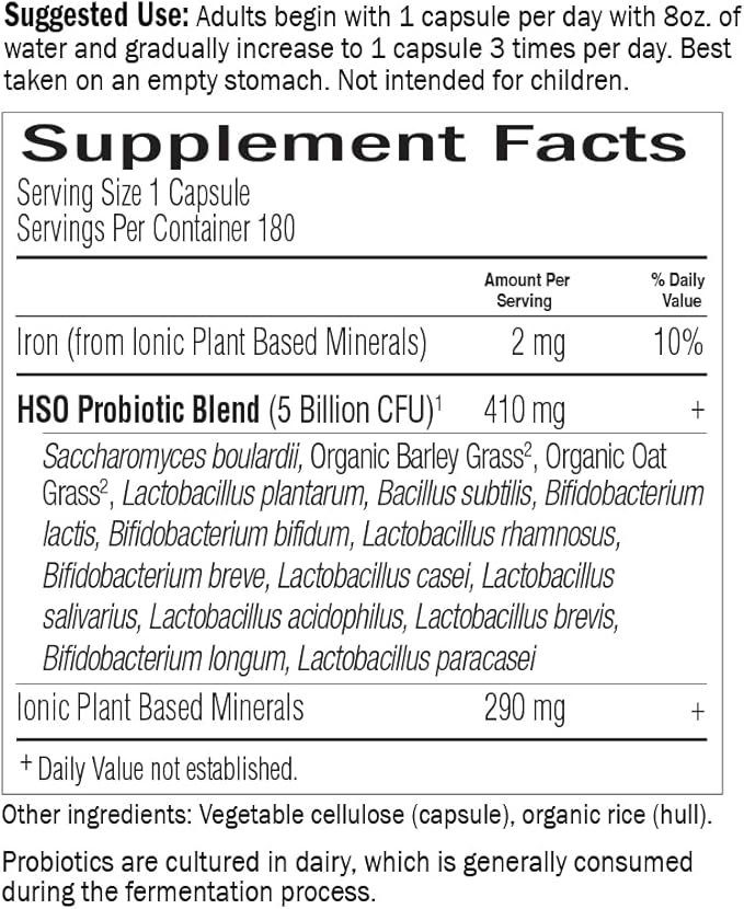Garden of Life Probiotics for Digestive Health and Gut Health Balance, Primal Defense Ultra Ultimate Formula, 15 Billion CFU and 13 Strains Plus HSOs, Vegetarian and Gluten Free, 180 Capsules