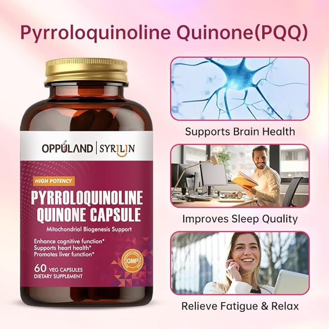 Pyrroloquinoline Quinone-PQQ Supplement 20 mg-Supports Heart Health*-Gluten-Free,Non-GMO,Vegetarian-60 Veg Capsules