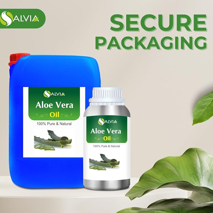 Salvia Aloe Vera Oil (Aloe barbadensis) | Pure & Natural Carrier Oil for Skincare, Hair Care & Massage - 10L/338.14 fl oz